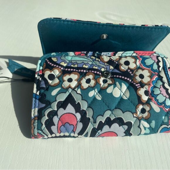 Vera Bradley Haymarket Paisley Jewel Cotton Euro Wallet - Picture 6 of 15